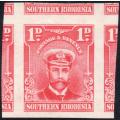 SOUTHERN RHODESIA SACC2(var) 1d BRIGHT ROSE IMPERF