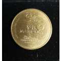 1933 Nelson Mandela Alone Walk To Freedom Gold Plated Souvenir Coin