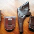 Vintage full leather S.A.P accessories set.