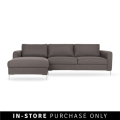 Grey Right Corner Couch