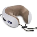 Electric U-Shaped Pillow Multi-Function Shoulder Cervical Neck Massager  Pink