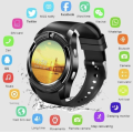 V8 Smart Watch Men Bluetooth Sport Watches Women Ladies Rel gio Smartwatch with Camera Sim Card Slot