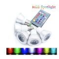 RGB lamp led E27 E14 GU10 GU5.3 85-265V RGB LED Bulb RGB Spotlight with 24Keys IR Remote Controller