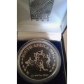 1995 RUGBY WORLD CUP SOUTH AFRICA 1 Oz  PURE SILVER MEDALLION