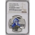 PF70 UC - 2016 Sterling Silver R5 - 1oz Silver Color Series - Blue Bearded Disa