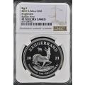 PF70 UC - 2021 Silver Proof 1oz Krugerrand with Buffalo Privy Mark