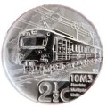 2014 Silver Proof  2½ c (Tickey) - Electric Train with JHB mintmark