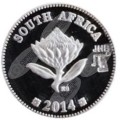 2014 Silver Proof  2½ c (Tickey) - Electric Train with JHB mintmark