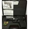 KUZEY P122 Chrome Black 9mm P.A.K. Blank / Pepper Gun