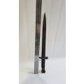 BEAUTIFUL large bayonet with wooden handle and brass studs 42cm tall!!!!!