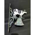 Beautiful large solid cast iron bell working wallmount piece!!!!!