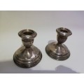 Wallace Sterling Silver 240 Candlestick Holders Cement Filled Reinforced bid for both!!!!