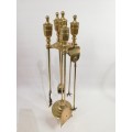 Large vintage brass fire place collection bid for all!!!