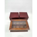 Solid wooden Tea caddy boxes bid for all!!!