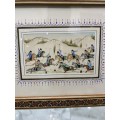 VINTAGE PERSIAN ART HAND PAINTED WITH INLAND FRAME SIZE 20CM IN LENGTH!!!!