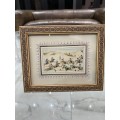 VINTAGE PERSIAN ART HAND PAINTED WITH INLAND FRAME SIZE 20CM IN LENGTH!!!!