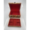 BEAUTIFUL HIGHLY DETAILED WOODEN JEWELLERY  BOX !!!!