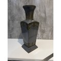 LARGE 47 cm pewter and brass vintage highly detailed vase solid vase !!!