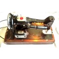 Vintage Singer Sewing Machine. With Foot Switch and Casing. Working