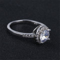 Stunning Vintage AAA cubic zirconia ring... 925 Stamped white gold filled.. Size 9 Available!!!!