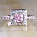 Gorgeous Jewelry Princess Cut Pink Topaz Ring