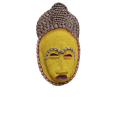 Yellow beaded African mask