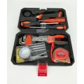 25 Piece Toolbox with Pliers, Spanners, Tape Measure etc.