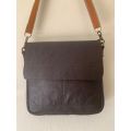 6 x Pocket Shoulder Bag - Genuine Leather - With Shweswe Shoulder Strap - Handcrafted in S Africa