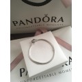 Pandora Silver Bracelet  With Heart-Shaped Clasp And Clear Cubic Zirconia SKU: 590729CZ