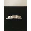 Solid 18k White Diamond Half Eternity Ring - Beautiful and Sparkling