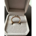 Solid Yellow Gold .45cts DIAMOND ETERNITY RING 10K Yellow Gold