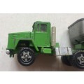 ERTL DIE CAST  METAL  22 WHEELER HORSE and GRAVEL DUMP TIPPING TRAILER