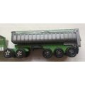 ERTL DIE CAST  METAL  22 WHEELER HORSE and GRAVEL DUMP TIPPING TRAILER