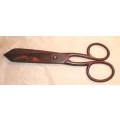 ANTIQUE 1920`s `DUNLOP ` FORGED METAL TAILOR SCISSORS / SHEARS 10 ins  / 23 cm