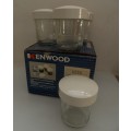 KENWOOD COMPLETE SET OF 4 REPLACEMENT - SPARE,  LIDDED SPICE MILL JARS