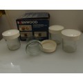 KENWOOD COMPLETE SET OF 4 REPLACEMENT - SPARE,  LIDDED SPICE MILL JARS