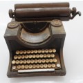 PLAYME  VINTAGE COLLECTIBLE PENCIL SHARPENER , DIE CAST BRONZE MODEL ,ANTIQUE FINISH,  TYPEWRITER