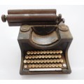 PLAYME  VINTAGE COLLECTIBLE PENCIL SHARPENER , DIE CAST BRONZE MODEL ,ANTIQUE FINISH,  TYPEWRITER