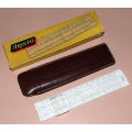 VINTAGE ARISTO - RIETZ No. 89 SLIDE RULE , IN PROTECTIVE POCKET POUCH , & ORIGINAL PACKAGING