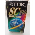TDK , SC , VHS CASSETTE , PAL SECAM, E180 / 258 m
