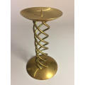 SOLID BRASS ,DOUBLE HELIX DESIGN , CANDLE STICK HOLDER