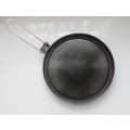 SOLID CAST IRON , `CAMPINA` , OUTDOOR,  COOKER TOP,  FRYING, BRAAI, GRILL PAN  foldable handle