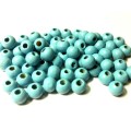 Beads / Wooden Beads / 6mm / baby blue Beads / Price p. 100 pcs / Beads for crafting