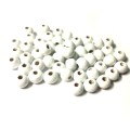 Beads / Wood Beads - white- +/-680pcs - 6mm -50g bag / Beads for crafting