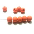 Beads / Wooden Beads  8mm  mat orange Beads- 40 pcs / Beads for crafting
