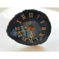 Stone Quartz Table Clock - with stand