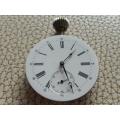Antique Pocket watch Movement with Enamel Dial -Watchmaker Treasures