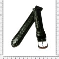 Strap, 18mm watch strap / genuine leather strap, black / Strap made in Germany