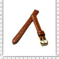 Strap, 12mm watch strap / genuine leather strap, brown, Strap Made in Germany