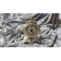 Table Clock porcelain / without glass / not working / quarz movement /